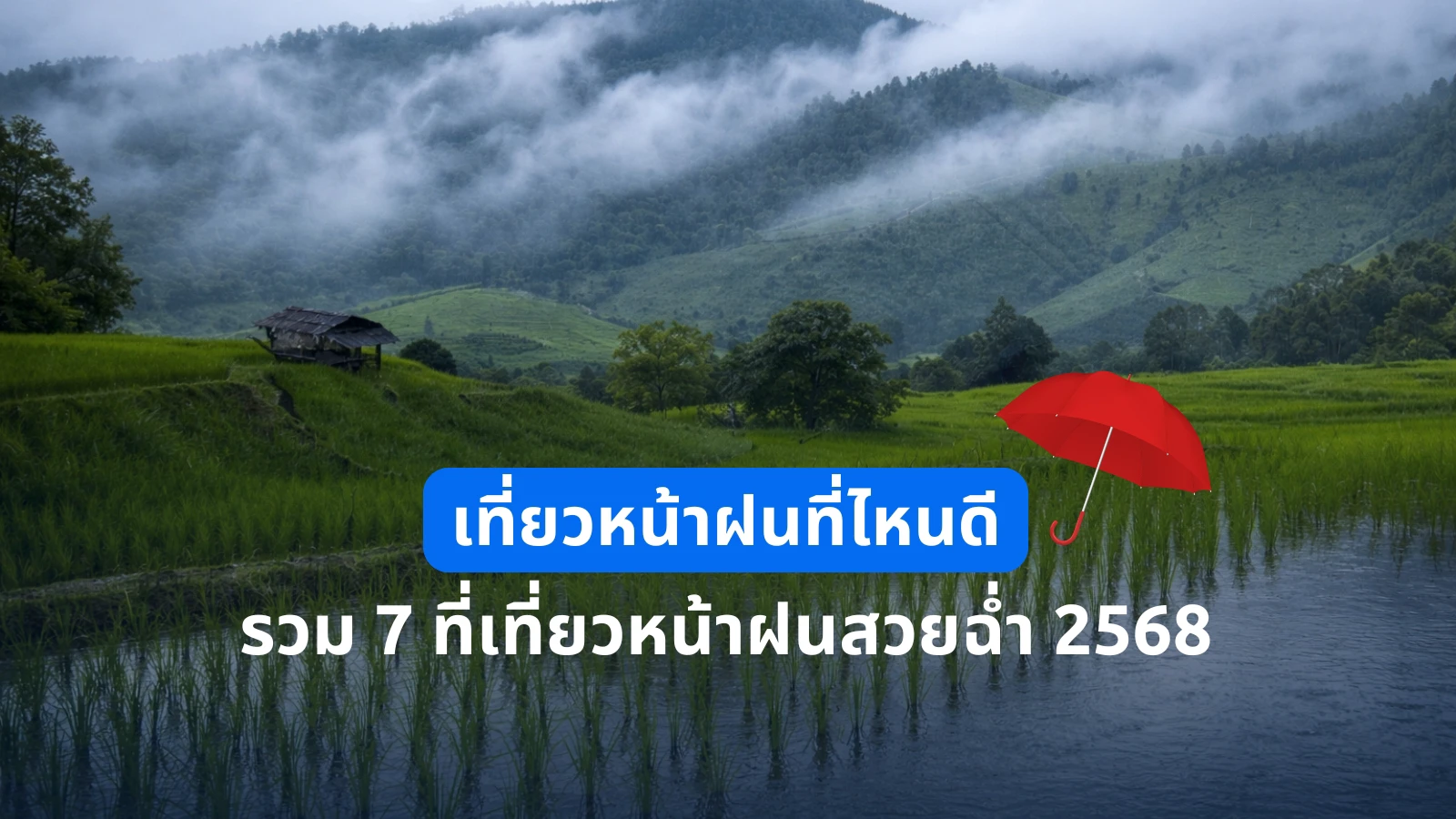 เที่ยวหน้าฝนที่ไหนดี? รวม 7 ที่เที่ยวหน้าฝน 2568 สวยฉ่ำ ฟินแบบไม่เปียกใจ